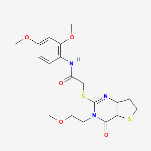 N-(2,4-Dimethoxyphenyl)-2-{[3-(2-methoxyethyl)-4-oxo-3H,4H,6H,7H-thieno[3,2-D]pyrimidin-2-YL]sulfanyl}acetamide