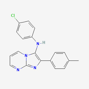 N-(4-chlorophenyl)-2-(4-methylphenyl)imidazo[1,2-a]pyrimidin-3-amine