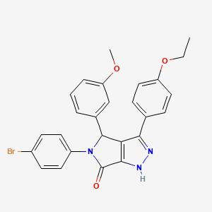 molecular formula C26H22BrN3O3 B11433591 5-(4-bromophenyl)-3-(4-ethoxyphenyl)-4-(3-methoxyphenyl)-4,5-dihydropyrrolo[3,4-c]pyrazol-6(1H)-one 