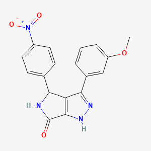 3-(3-methoxyphenyl)-4-(4-nitrophenyl)-4,5-dihydropyrrolo[3,4-c]pyrazol-6(1H)-one