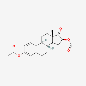 B1143366 Estra-1,3,5(10)-trien-17-one, 3,16-bis(acetyloxy)-, (16beta)- CAS No. 1247-70-7
