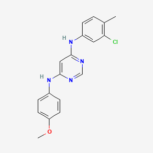 N-(3-chloro-4-methylphenyl)-N'-(4-methoxyphenyl)pyrimidine-4,6-diamine