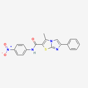 3-methyl-N-(4-nitrophenyl)-6-phenylimidazo[2,1-b]thiazole-2-carboxamide