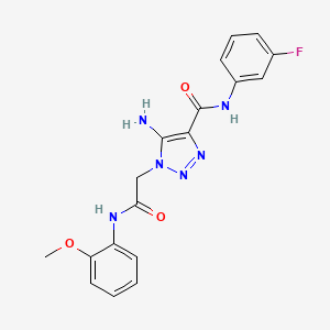 5-amino-N-(3-fluorophenyl)-1-{2-[(2-methoxyphenyl)amino]-2-oxoethyl}-1H-1,2,3-triazole-4-carboxamide