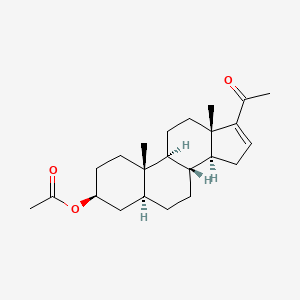 B1143375 [(3S,5S,8R,9S,10S,13S,14S)-17-acetyl-10,13-dimethyl-2,3,4,5,6,7,8,9,11,12,14,15-dodecahydro-1H-cyclopenta[a]phenanthren-3-yl] acetate CAS No. 1169-20-6