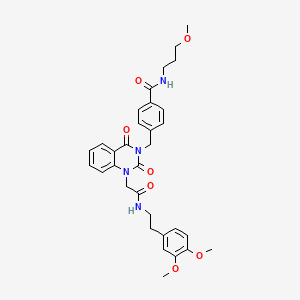 4-{[1-(2-{[2-(3,4-dimethoxyphenyl)ethyl]amino}-2-oxoethyl)-2,4-dioxo-1,4-dihydroquinazolin-3(2H)-yl]methyl}-N-(3-methoxypropyl)benzamide