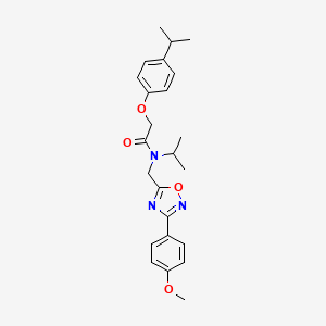 N-{[3-(4-methoxyphenyl)-1,2,4-oxadiazol-5-yl]methyl}-N-(propan-2-yl)-2-[4-(propan-2-yl)phenoxy]acetamide