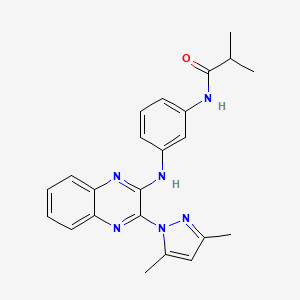 N-(3-{[3-(3,5-dimethyl-1H-pyrazol-1-yl)quinoxalin-2-yl]amino}phenyl)-2-methylpropanamide