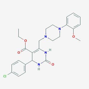 Ethyl 4-(4-chlorophenyl)-6-{[4-(2-methoxyphenyl)piperazin-1-yl]methyl}-2-oxo-1,2,3,4-tetrahydropyrimidine-5-carboxylate