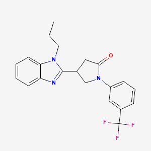 4-(1-Propylbenzimidazol-2-yl)-1-[3-(trifluoromethyl)phenyl]pyrrolidin-2-one