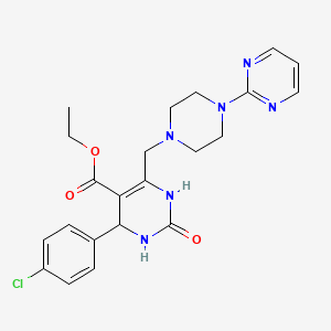 Ethyl 4-(4-chlorophenyl)-2-oxo-6-{[4-(pyrimidin-2-yl)piperazin-1-yl]methyl}-1,2,3,4-tetrahydropyrimidine-5-carboxylate