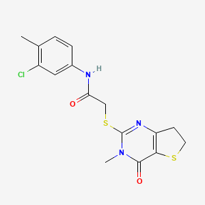 N-(3-Chloro-4-methylphenyl)-2-({3-methyl-4-oxo-3H,4H,6H,7H-thieno[3,2-D]pyrimidin-2-YL}sulfanyl)acetamide