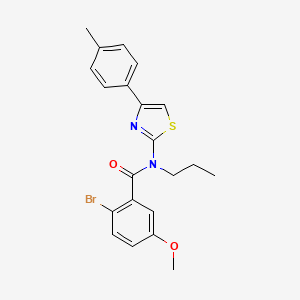 2-bromo-5-methoxy-N-[4-(4-methylphenyl)-1,3-thiazol-2-yl]-N-propylbenzamide