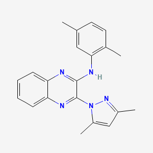 molecular formula C21H21N5 B11433799 N-(2,5-dimethylphenyl)-3-(3,5-dimethyl-1H-pyrazol-1-yl)quinoxalin-2-amine 