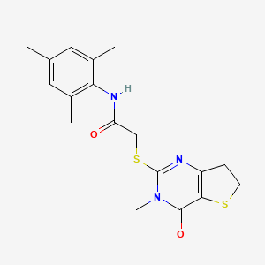 N-mesityl-2-((3-methyl-4-oxo-3,4,6,7-tetrahydrothieno[3,2-d]pyrimidin-2-yl)thio)acetamide