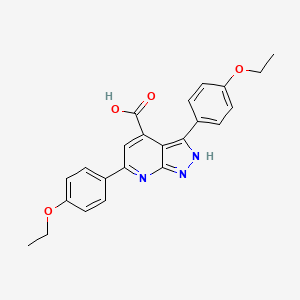 3,6-bis(4-ethoxyphenyl)-1H-pyrazolo[3,4-b]pyridine-4-carboxylic acid