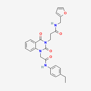 3-(1-{[(4-ethylphenyl)carbamoyl]methyl}-2,4-dioxo-1,2,3,4-tetrahydroquinazolin-3-yl)-N-[(furan-2-yl)methyl]propanamide