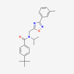 molecular formula C24H29N3O2 B11433912 4-tert-butyl-N-{[3-(3-methylphenyl)-1,2,4-oxadiazol-5-yl]methyl}-N-(propan-2-yl)benzamide 