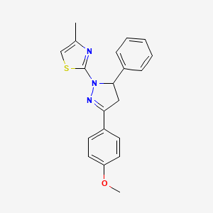 2-[3-(4-methoxyphenyl)-5-phenyl-4,5-dihydro-1H-pyrazol-1-yl]-4-methyl-1,3-thiazole