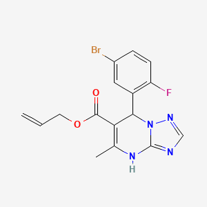 Allyl 7-(5-bromo-2-fluorophenyl)-5-methyl-4,7-dihydro[1,2,4]triazolo[1,5-a]pyrimidine-6-carboxylate