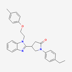 1-(4-ethylphenyl)-4-{1-[2-(4-methylphenoxy)ethyl]-1H-benzimidazol-2-yl}pyrrolidin-2-one