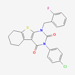 3-(4-chlorophenyl)-1-(2-fluorobenzyl)-5,6,7,8-tetrahydro[1]benzothieno[2,3-d]pyrimidine-2,4(1H,3H)-dione