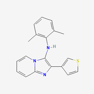 molecular formula C19H17N3S B11433948 N-(2,6-dimethylphenyl)-2-(thiophen-3-yl)imidazo[1,2-a]pyridin-3-amine 