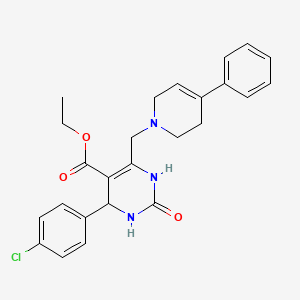 ethyl 4-(4-chlorophenyl)-2-oxo-6-[(4-phenyl-3,6-dihydropyridin-1(2H)-yl)methyl]-1,2,3,4-tetrahydropyrimidine-5-carboxylate