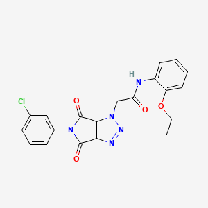 2-[5-(3-chlorophenyl)-4,6-dioxo-4,5,6,6a-tetrahydropyrrolo[3,4-d][1,2,3]triazol-1(3aH)-yl]-N-(2-ethoxyphenyl)acetamide