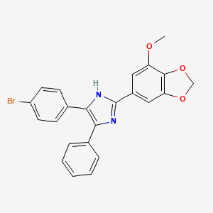 5-(4-bromophenyl)-2-(7-methoxy-1,3-benzodioxol-5-yl)-4-phenyl-1H-imidazole