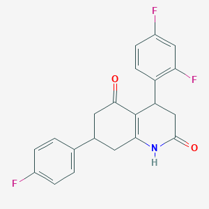 4-(2,4-difluorophenyl)-7-(4-fluorophenyl)-4,6,7,8-tetrahydroquinoline-2,5(1H,3H)-dione