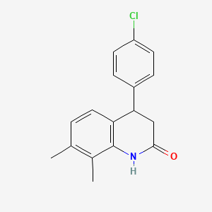 4-(4-chlorophenyl)-7,8-dimethyl-3,4-dihydroquinolin-2(1H)-one