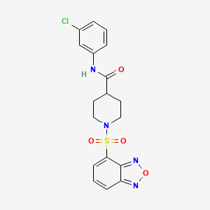 1-(2,1,3-benzoxadiazol-4-ylsulfonyl)-N-(3-chlorophenyl)piperidine-4-carboxamide