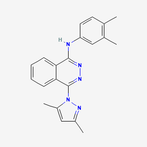 molecular formula C21H21N5 B11434093 N-(3,4-dimethylphenyl)-4-(3,5-dimethyl-1H-pyrazol-1-yl)phthalazin-1-amine 