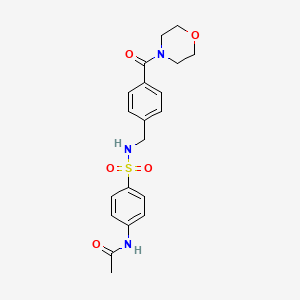 molecular formula C20H23N3O5S B11434116 N-(4-{[4-(morpholin-4-ylcarbonyl)benzyl]sulfamoyl}phenyl)acetamide 