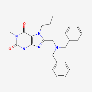 8-[(Dibenzylamino)methyl]-1,3-dimethyl-7-propylpurine-2,6-dione