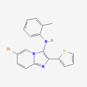 6-bromo-N-(2-methylphenyl)-2-(thiophen-2-yl)imidazo[1,2-a]pyridin-3-amine