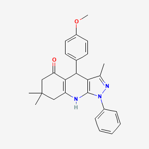 4-(4-methoxyphenyl)-3,7,7-trimethyl-1-phenyl-1,4,6,7,8,9-hexahydro-5H-pyrazolo[3,4-b]quinolin-5-one