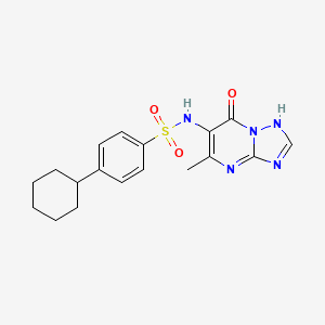 4-cyclohexyl-N-(7-hydroxy-5-methyl[1,2,4]triazolo[1,5-a]pyrimidin-6-yl)benzenesulfonamide