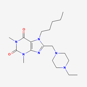 8-[(4-ethylpiperazin-1-yl)methyl]-1,3-dimethyl-7-pentyl-3,7-dihydro-1H-purine-2,6-dione