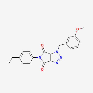 molecular formula C20H20N4O3 B11434206 5-(4-ethylphenyl)-1-(3-methoxybenzyl)-3a,6a-dihydropyrrolo[3,4-d][1,2,3]triazole-4,6(1H,5H)-dione 