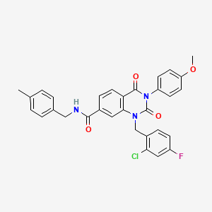 1-(2-chloro-4-fluorobenzyl)-3-(4-methoxyphenyl)-N-(4-methylbenzyl)-2,4-dioxo-1,2,3,4-tetrahydroquinazoline-7-carboxamide