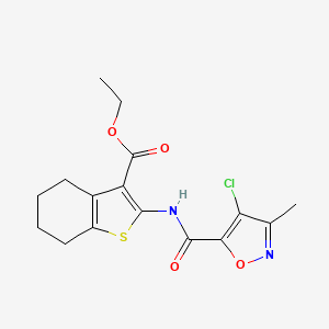 Ethyl 2-{[(4-chloro-3-methyl-1,2-oxazol-5-yl)carbonyl]amino}-4,5,6,7-tetrahydro-1-benzothiophene-3-carboxylate