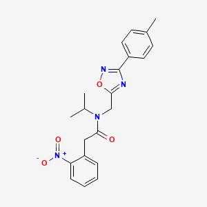 N-{[3-(4-methylphenyl)-1,2,4-oxadiazol-5-yl]methyl}-2-(2-nitrophenyl)-N-(propan-2-yl)acetamide