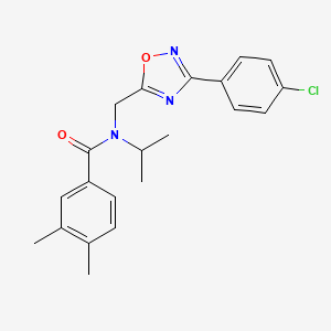 N-{[3-(4-chlorophenyl)-1,2,4-oxadiazol-5-yl]methyl}-3,4-dimethyl-N-(propan-2-yl)benzamide