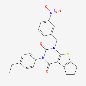 molecular formula C24H21N3O4S B11434289 3-(4-ethylphenyl)-1-(3-nitrobenzyl)-6,7-dihydro-1H-cyclopenta[4,5]thieno[2,3-d]pyrimidine-2,4(3H,5H)-dione 