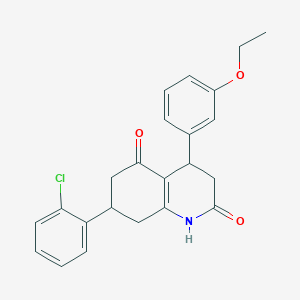 7-(2-chlorophenyl)-4-(3-ethoxyphenyl)-4,6,7,8-tetrahydroquinoline-2,5(1H,3H)-dione