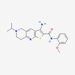 3-amino-N-(2-methoxyphenyl)-6-(propan-2-yl)-5,6,7,8-tetrahydrothieno[2,3-b][1,6]naphthyridine-2-carboxamide