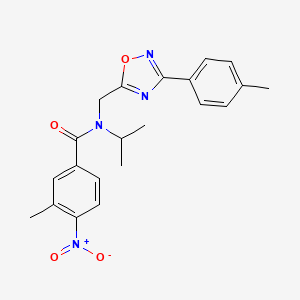 3-methyl-N-{[3-(4-methylphenyl)-1,2,4-oxadiazol-5-yl]methyl}-4-nitro-N-(propan-2-yl)benzamide