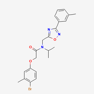 2-(4-bromo-3-methylphenoxy)-N-{[3-(3-methylphenyl)-1,2,4-oxadiazol-5-yl]methyl}-N-(propan-2-yl)acetamide